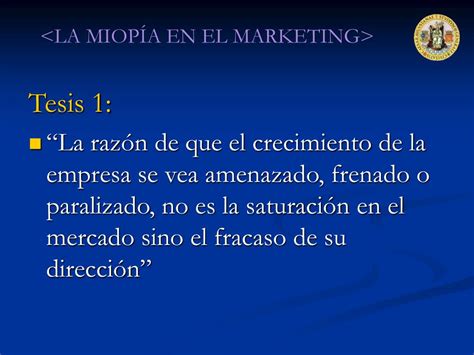 Ppt La MiopÍa En El Marketing Powerpoint Presentation Free Download