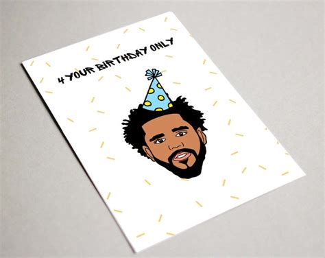 J Cole Birthday Card - Etsy