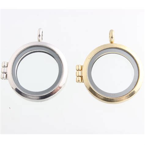 New Design Zinc Alloy Floating Locket 30mm Round Magnetic Plain Living