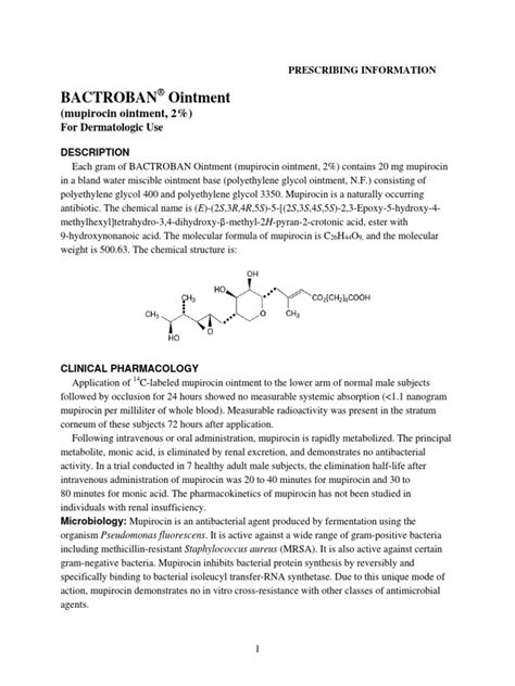 Bactroban Ointment | Antibiotics | Antimicrobial Resistance