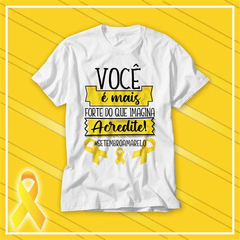 Camiseta Personalizada Setembro Amarelo Elo Produtos Especiais