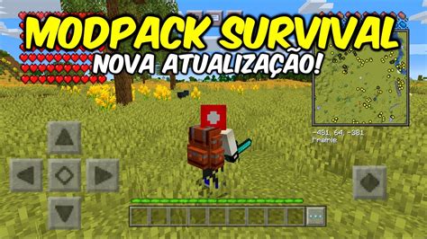 NOVA ATUALIZAÇÃO DO SUPER MODPACK PARA SURVIVAL NO MINECRAFT PE 1 19