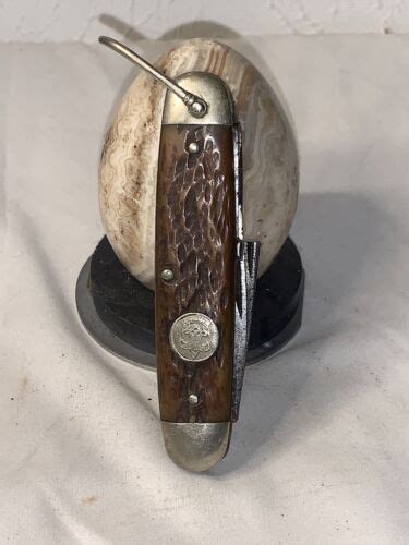 Vtg Remington Umc Usa Rs3333 Bsa Brown Bone Official Boy Scout Knife 4 Blades Ebay