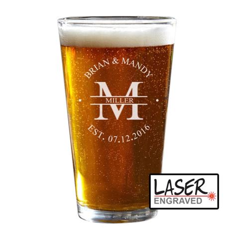 Personalized Pint Glass Personalized Beer Glass Custom Pint Etsy