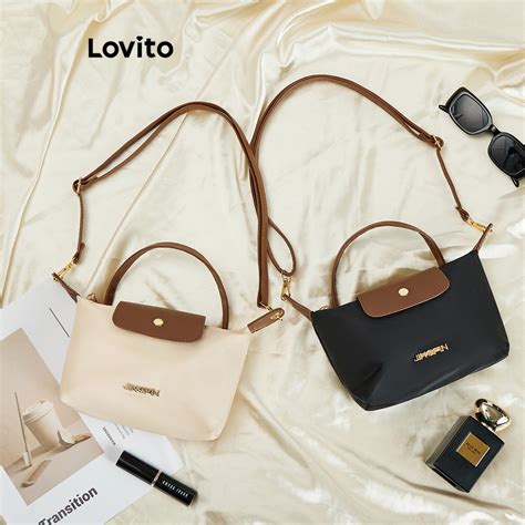 Lovito Women Casual Plain Basic Small Shoulder Bag L69AD091 Apricot