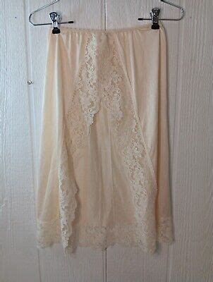 Vtg Henson Kickernick Women S S Half Slip Ivory Antron Iii Nylon Lace