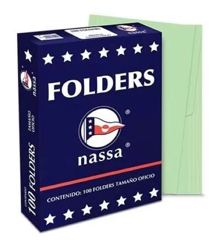 100pzas Folder Nassa Pv1002 Premium Oficio Verde V Meses Sin Intereses