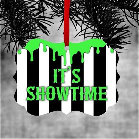 Beetlejuice Ornament Its Showtime Dripping Green Slime Ornament