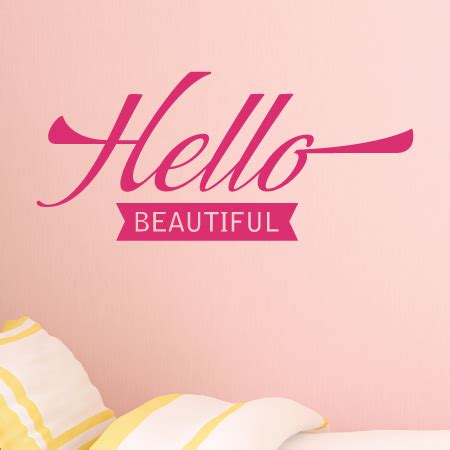 Hello Beautiful Banner Wall Quotes Decal WallQuotes