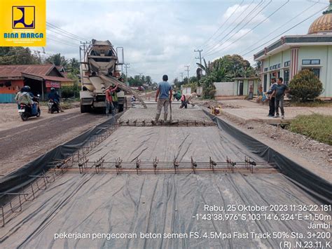 Sering Terjadi Kemacetan Jalan Rusak Bpjn Jambi Rigid Beton Jalan