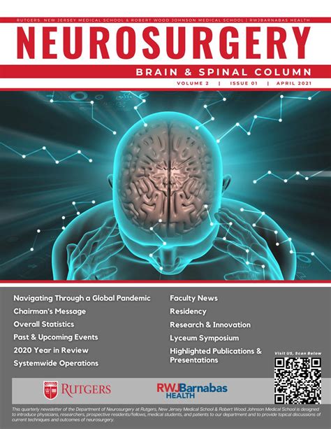 Neurosurgery Brain And Spinal Column April 2021 Vol 2 Iss 01 By Rutgersneurosurgery Issuu