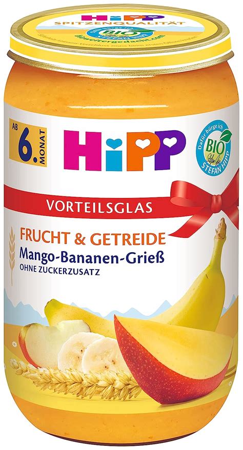 Hipp Bio Frucht Getreide Mango Bananen Grie Er Pack X G