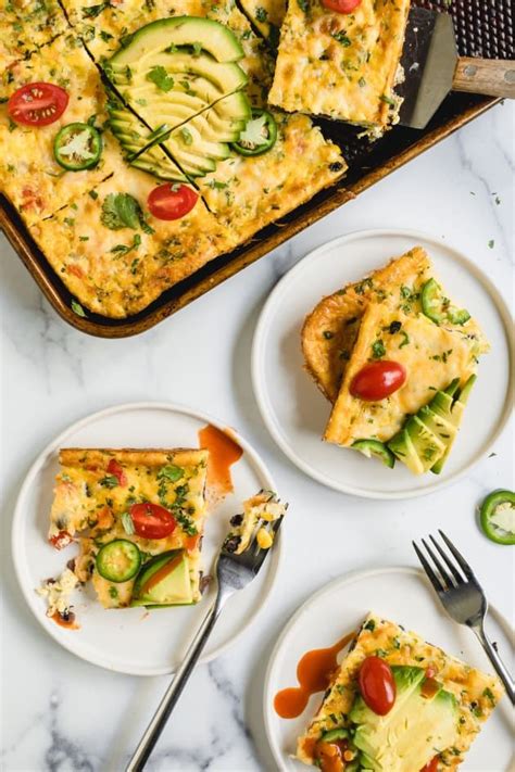 This Flavorful Tex Mex Breakfast Sheet Pan Frittata Recipe Is Great For