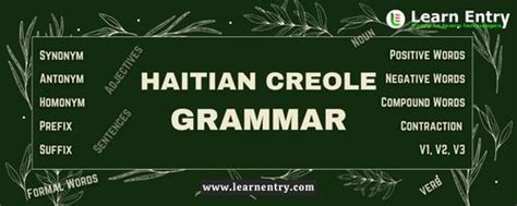 Learn Haitian creole Grammar - Learn Entry