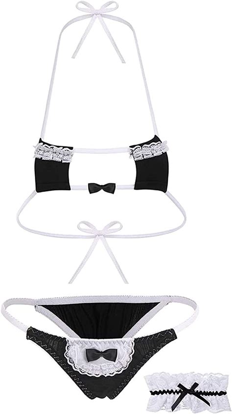 YOMORIO Womens Sexy Anime Cosplay Lingerie Lolita Cute Micro Bikini Set