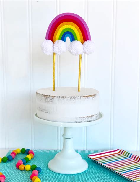 Rainbow Cake Topper Tutorial On Love The Day By Lindi Haws