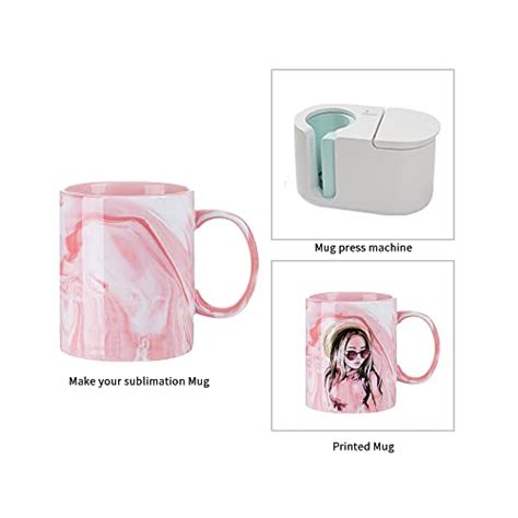 Pyd Life Pack Sublimation Mugs Blanks Oz Pink Marble Texture