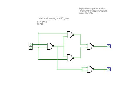 Circuitverse Half Adder Using Nand