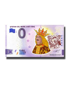 0 Euro Souvenir Banknotes Stefan Cel Mare Prince Of Moldavia Colour