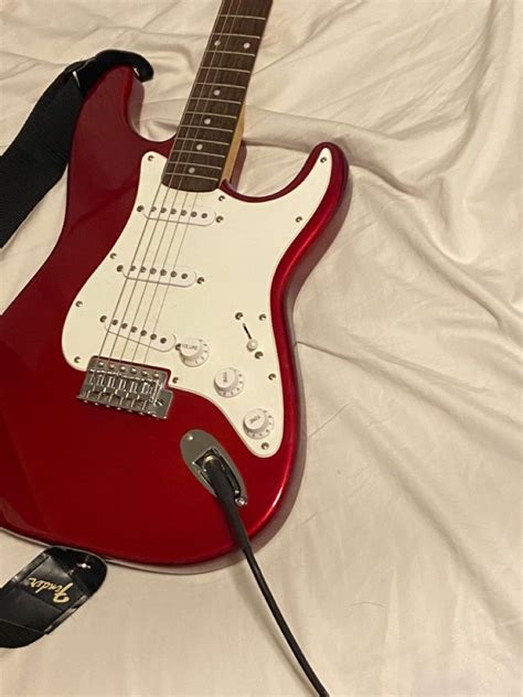 Red Fender Strat Electric Guitar