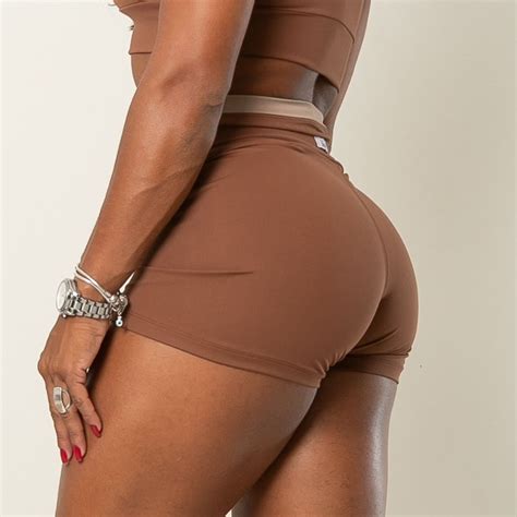 Short Fitness Duo Marrom Nude