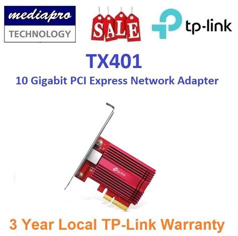 TP LINK TX401 10 Gigabit PCI Express Network Adapter 10G 10Gbps