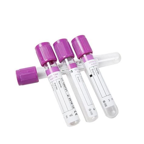 Whole Purple Color Cap EDTA K3 Blood Collection Tube Blood Collection