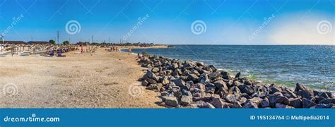 Sandy Beaches on the Berdyansk Spit, Ukraine Editorial Stock Image ...