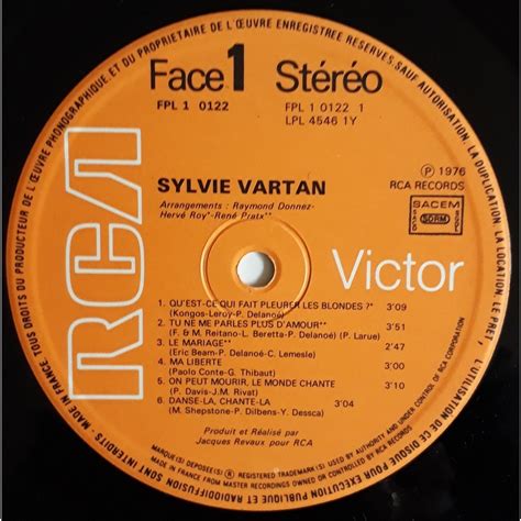 Qu Est Ce Qui Fait Pleurer Les Blondes Von Sylvie Vartan LP Gatefold