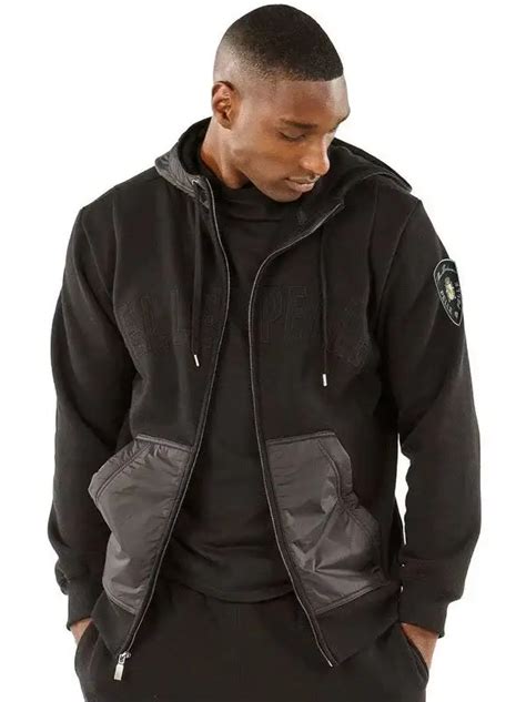 Pelle Pelle Mens Black Hooded Jacket Pellepelle Us