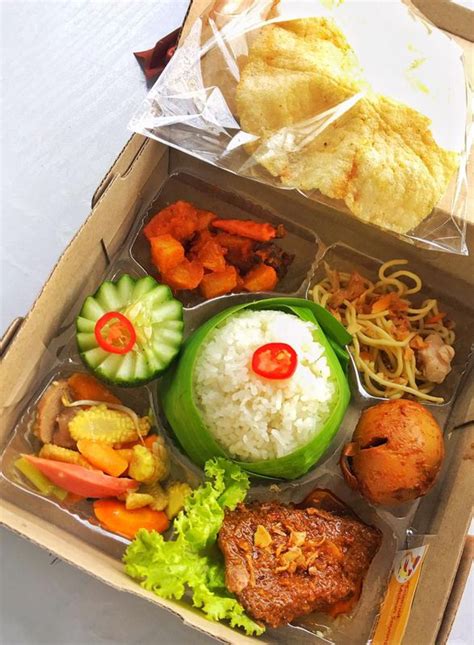 Nasi Kotak Nasi Rames Bistik Daging B