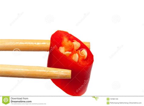 Chopstick And Chicken Breast With Sauce Stock Image Image Of Hand