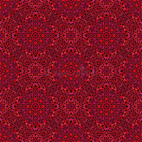 Red Bohemian Seamless Gemstone Oriental Pattern Background Design Stock Vector Illustration Of