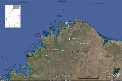 Map Showing Collection Localities For L Kalumburu Type Locality