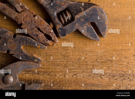 Old Rusty Tools Stock Photo Alamy