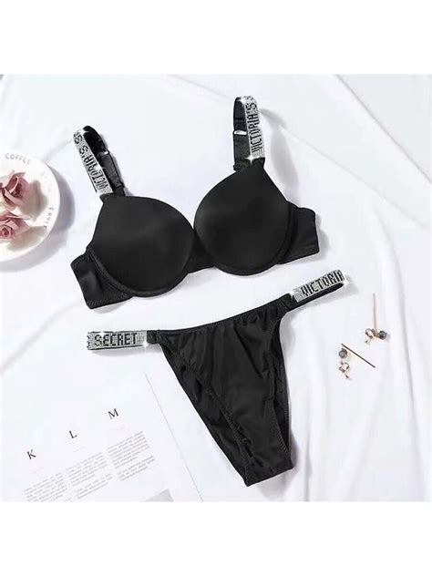 Sets Bra Bikini Underwear Lingerie Shinewith Rhinestones Victoria Ebay