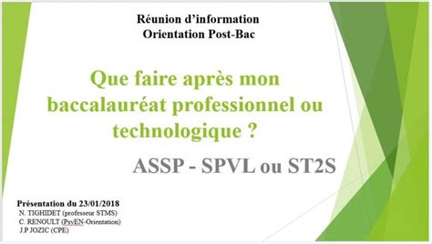 Que Faire Apr S Un Bac Professionnel Ou Technologique Lyc E D Alembert