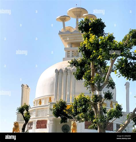 exterior view  shanti stupa  dhauligiri  dhauli india