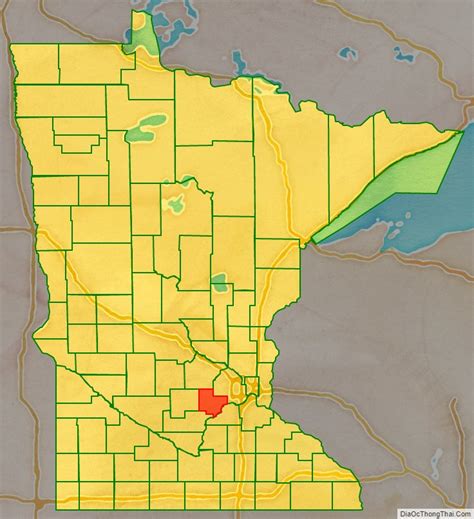 Map of Carver County, Minnesota - Thong Thai Real