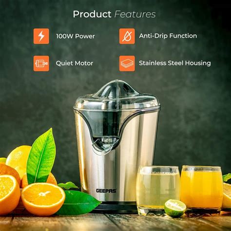 Geepas Gcj Uk W Citrus Juicer Electric Orange Juicer