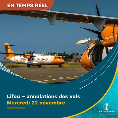 Annulation des vols pour Lifou mercredi 22 novembre Air Calédonie