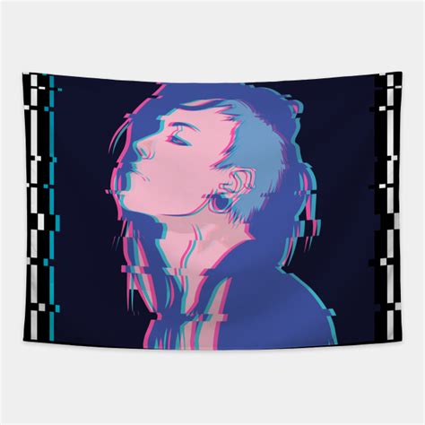 Broke Sad Anime Girl Punk Emo Vaporwave Kanji Weeb Vaporwave Anime Tapestry Teepublic