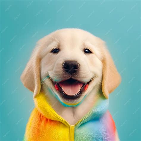 Premium Photo | Cute smiling puppy dog portrait vintage style