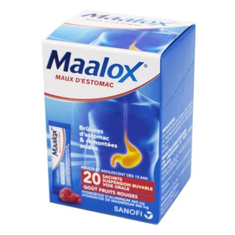 Maalox Maux D Estomac Suspension Buvable Fruits Rouges En Sachet Dos