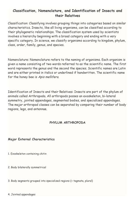 Classification-of-insect - Classification, Nomenclature, and ...