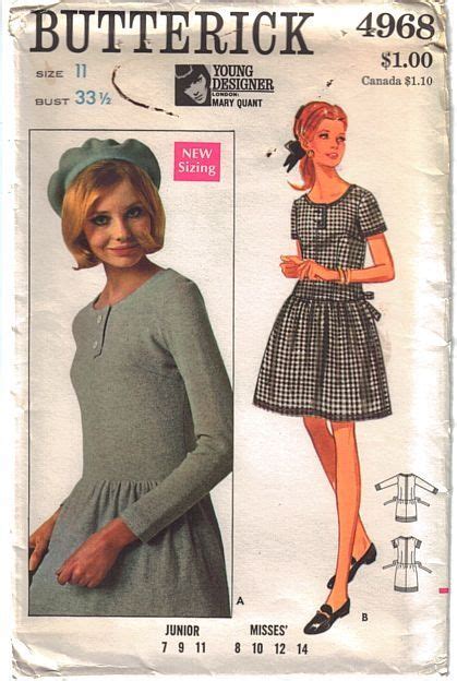 Designs Mary Quant Sewing Patterns From S Arlenebrodi