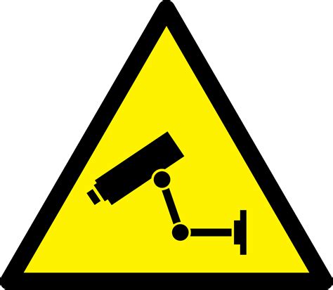 clipart caution cctv