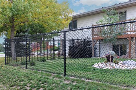 black chain link fence