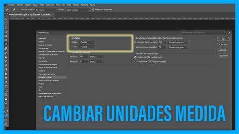 Cambiar Unidades De Medida En Photoshop 🔴 Youtube