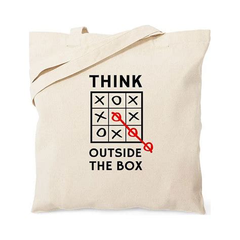 CafePress Think Outside The Box Tote Bag Natural Canvas Tote Bag